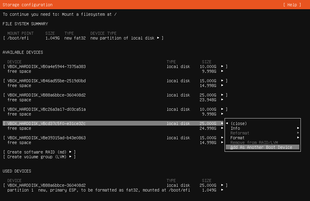Add as Another Boot Device